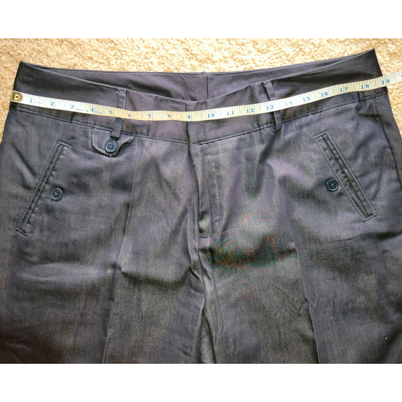 Essentials by Milano Women Plus Size 16 Navy Business Causal Denim Slack Pants - Picture 8 of 11